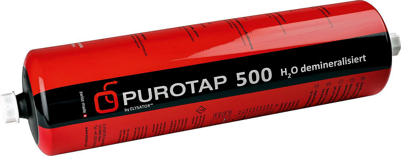 Einweg-Befüllpatrone PUROTAP 500 highpower, Deminiralisierung Einweg-Befüllpatrone PUROTAP 500 highpower, Deminiralisierung