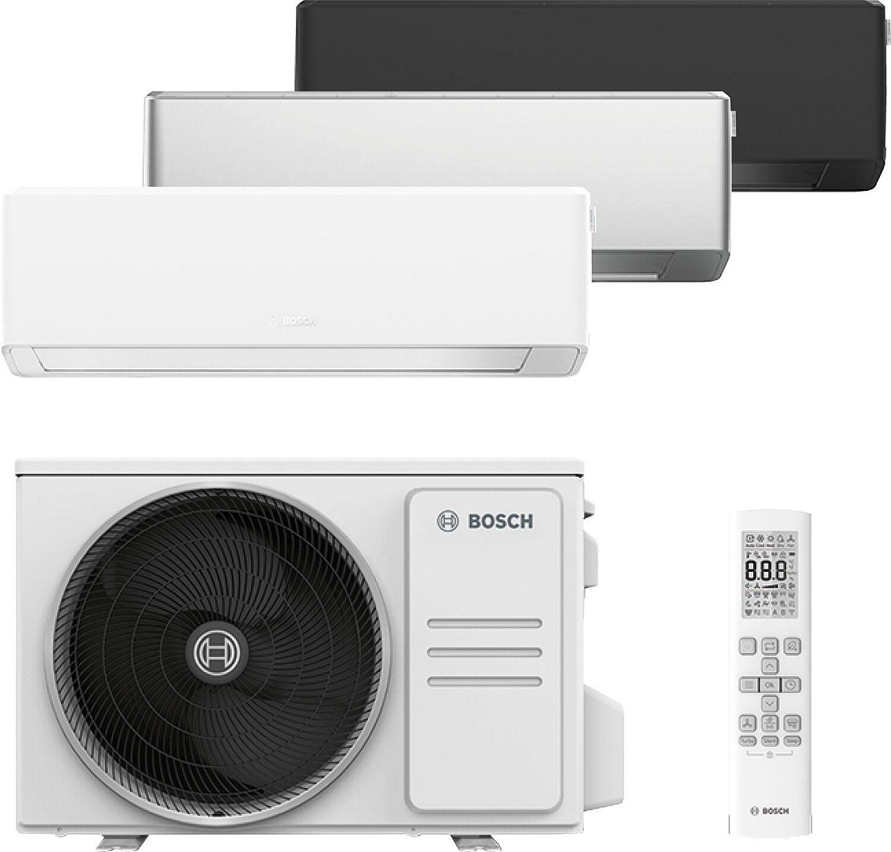 Split-Klimagerät Bosch CL7000i-Set 35 E (R 32), Außen-und Inneneinheit, 3,5 kW,weiß