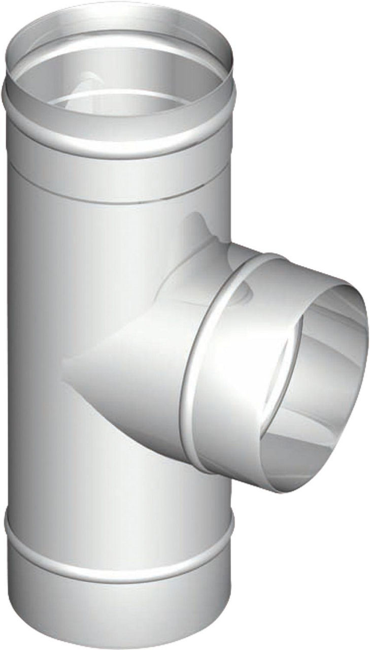 Einwandiges Abgassystem T-Stück 87° DN 130 x 0,6 Einwandiges Abgassystem T-Stück 87° DN 130 x 0,6