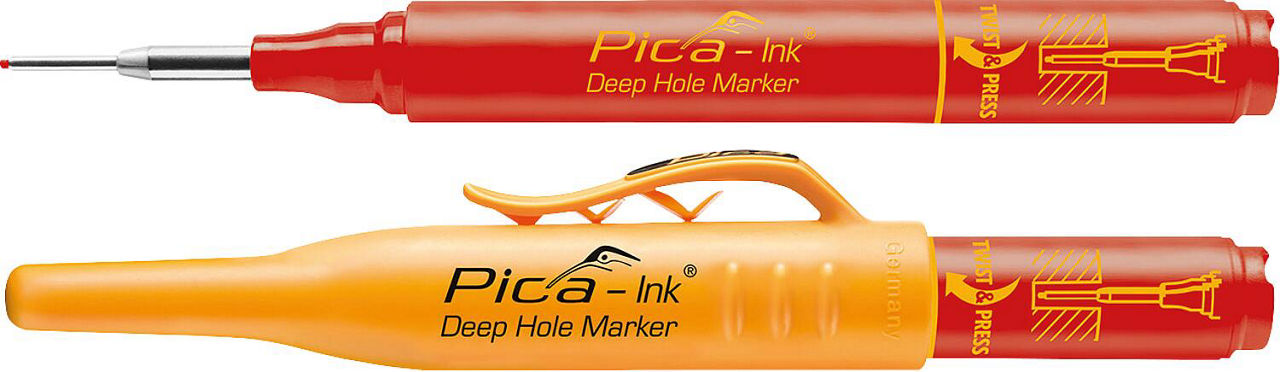 Tieflochmarker Rot Ink 15040