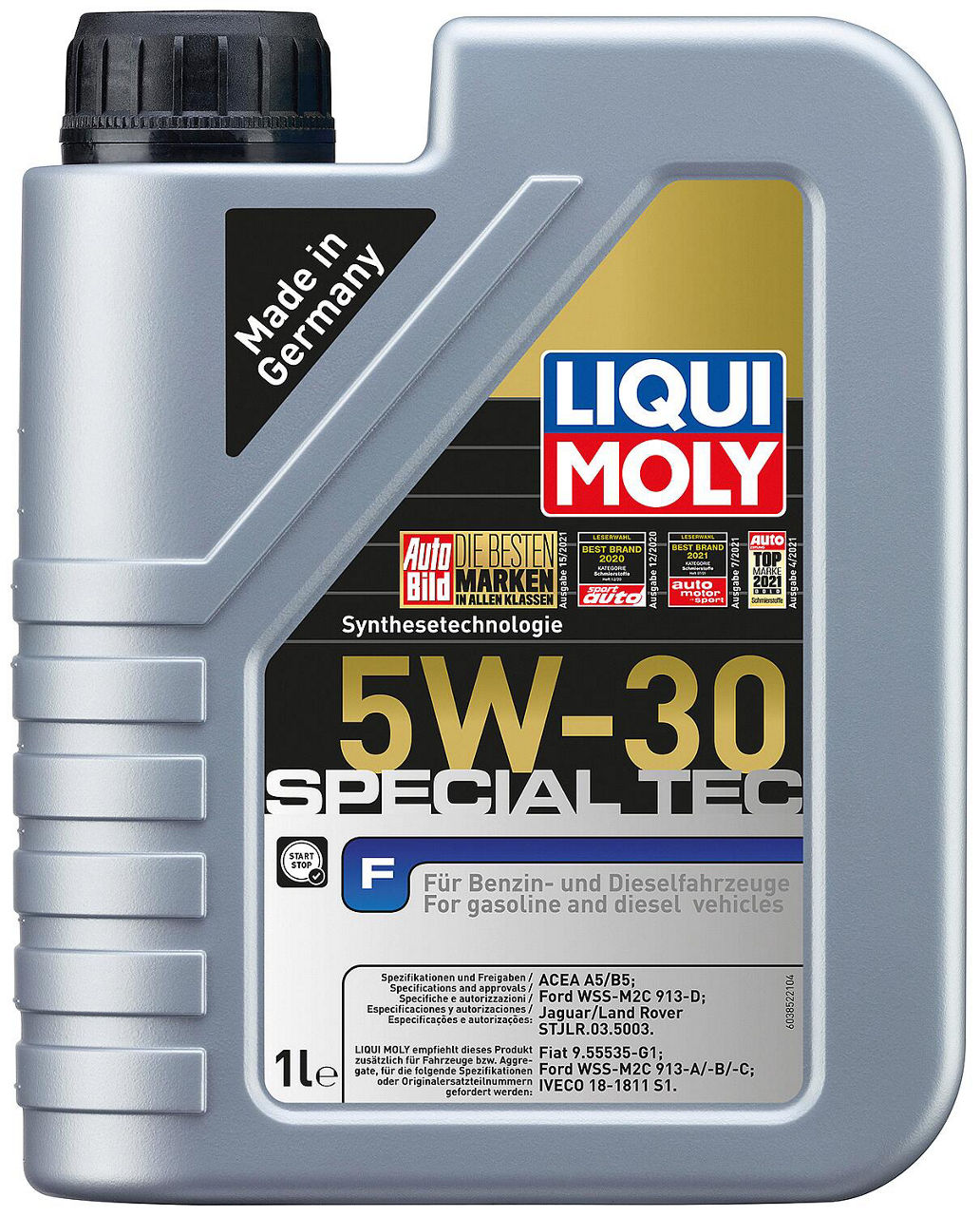 Leichtlaufmotoröl LIQUI MOLY Special Tec F 5W-30, 1l Kanister Leichtlaufmotoröl LIQUI MOLY Special Tec F 5W-30, 1l Kanister