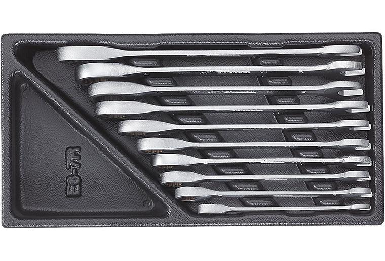 Maul-Ringratschenschlüsselsatz GEDORE 10-teilig in ABS-Kunststoff Modul