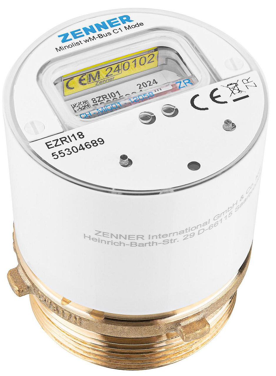 Funk Messkapsel-Wasserzähler Zenner Minolist KOAX 2" V2 30°C 2,5 R40V 325 RK ZR, wireless M-Bus Funk Messkapsel-Wasserzähler Zenner Minolist KOAX 2" V2 30°C 2,5 R40V 325 RK ZR, wireless M-Bus