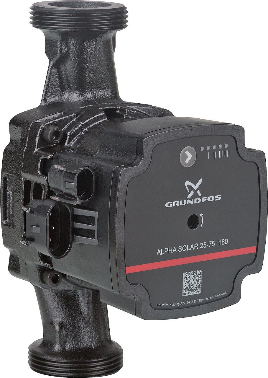 Umwälzpumpe Grundfos Alpha Solar 15-75, DN15(1/2"), PN10, 230V, Baulänge 130mm