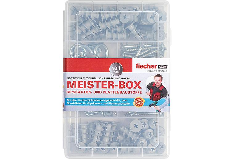 Dübelbox Gipskarton inkl. Schrauben + Haken, 101-teilig Dübelbox Gipskarton inkl. Schrauben + Haken, 101-teilig