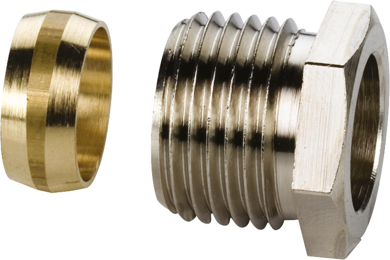 Klemmringverschraubung 1/2''x12 vernickelt