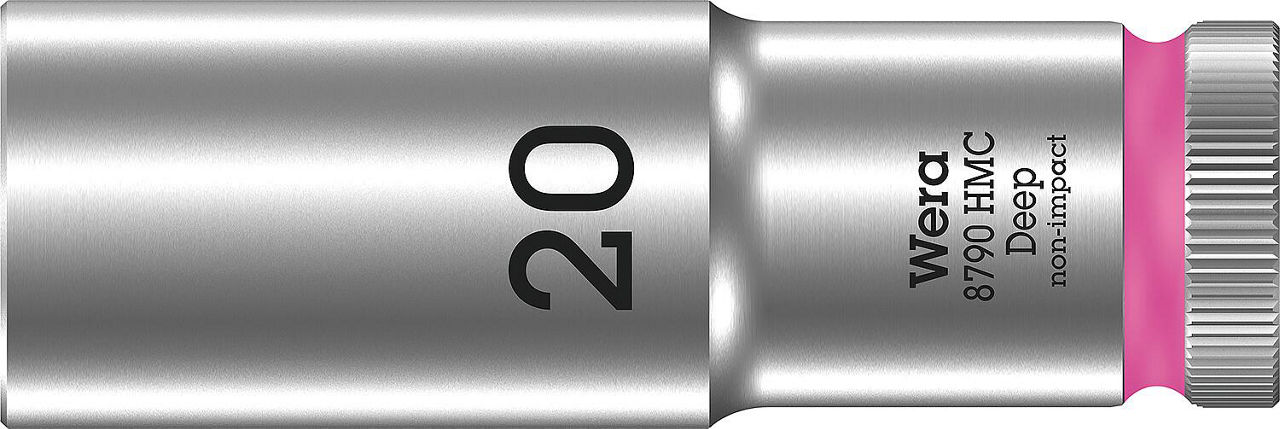 Außensechskant-Steckschlüsseleinsatz Wera 8790 HMC Deep mit 1/2"-Antrieb, metrisch, lang, SW 20,0 x 83 mm Außensechskant-Steckschlüsseleinsatz Wera 8790 HMC Deep mit 1/2"-Antrieb, metrisch, lang, SW 20,0 x 83 mm