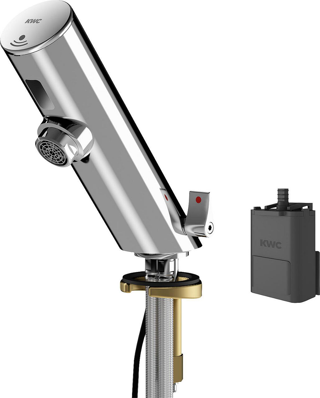 KWC Professional Waschtischmischer F3 elektronische Steuerung, Ausladung 100 mm, mit Batteriefach Ref.-Nr.: 2030033388
