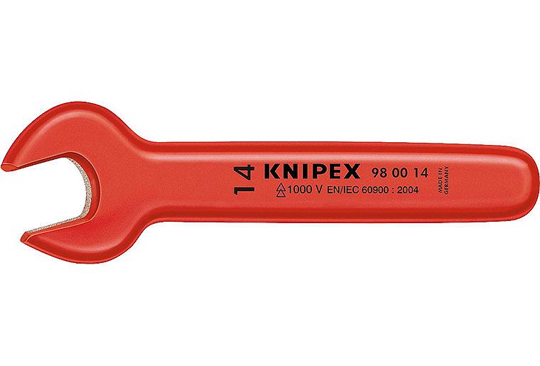 Maulschlüssel KNIPEX isoliert bis 1000V, Maulstellung 15°, SW18