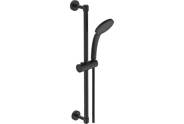 Brause-Set Ideal Standard Idealrain 600 mm, 1 Strahlart schwarz matt