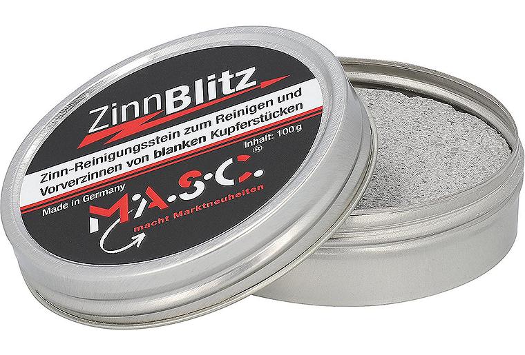 Reinigungs- und Vorverzinnungstein Zinn-Blitz , Inhalt 100gr in Dose, raucharm Reinigungs- und Vorverzinnungstein Zinn-Blitz , Inhalt 100gr in Dose, raucharm