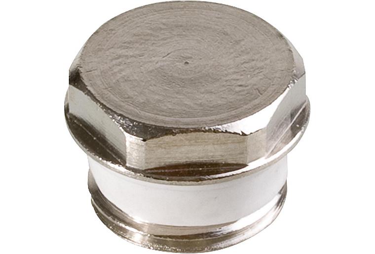 Blindstopfen Messing vernickelt konisch Silikon Dichtung 1/2" Blindstopfen Messing vernickelt konisch Silikon Dichtung 1/2"