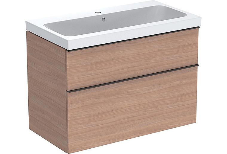 WTU+Keramik-WT Geberit iCon 900x705x485 mm Eiche/Griff Lava