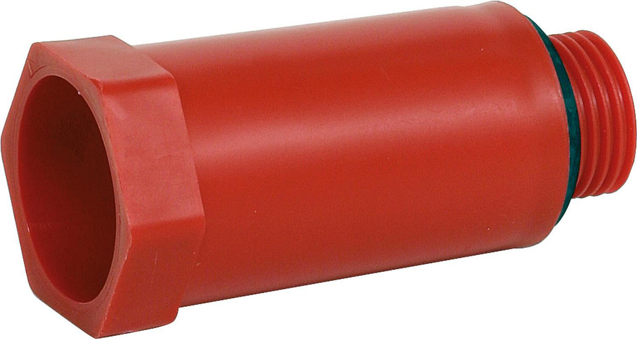 Baustopfen 1/2" mit Kunststoffgewinde rot Baustopfen 1/2" mit Kunststoffgewinde rot