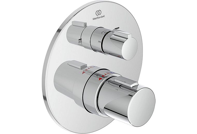 UP-Wannenthermostat Ideal Standard Ceratherm T100 Rosette Ø 163 mm chrom UP-Wannenthermostat Ideal Standard Ceratherm T100 Rosette Ø 163 mm chrom