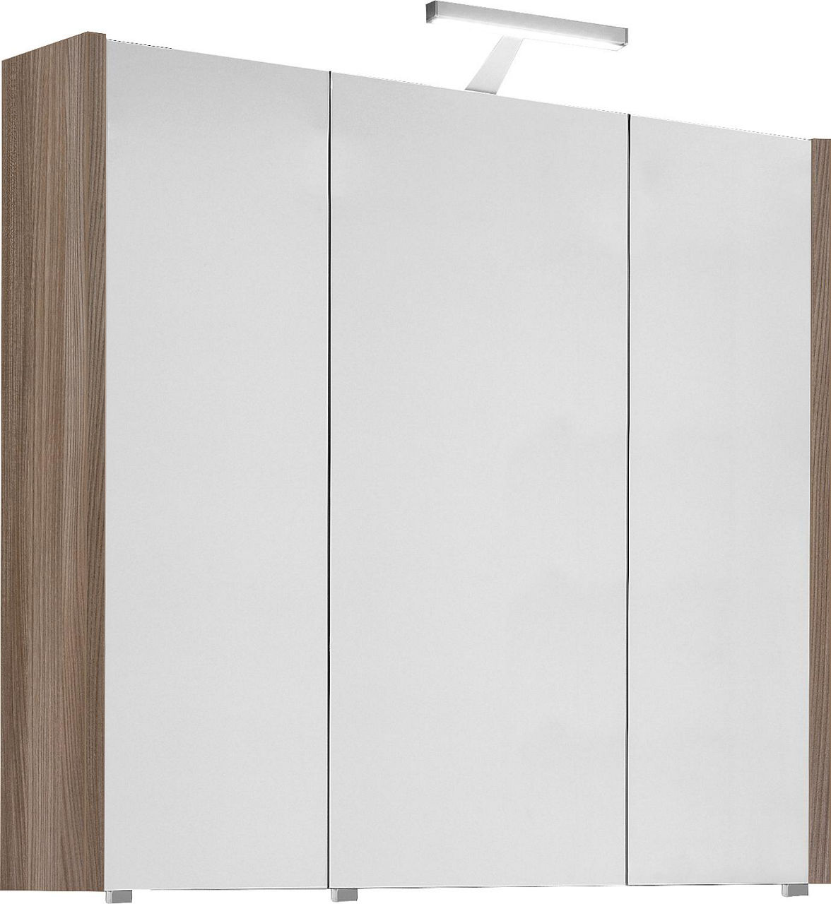 Spiegelschrank mit Beleuchtung Hanf Ulme, 3 Türen 850x750x188mm