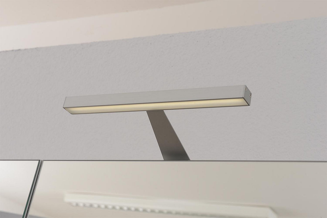 Spiegelschrank mit Beleuchtung Hanf Ulme, 3 Türen 850x750x188mm