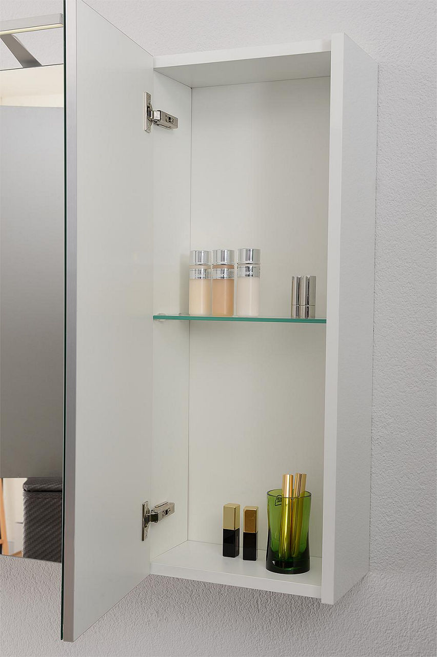Spiegelschrank mit Beleuchtung Hanf Ulme, 3 Türen 850x750x188mm