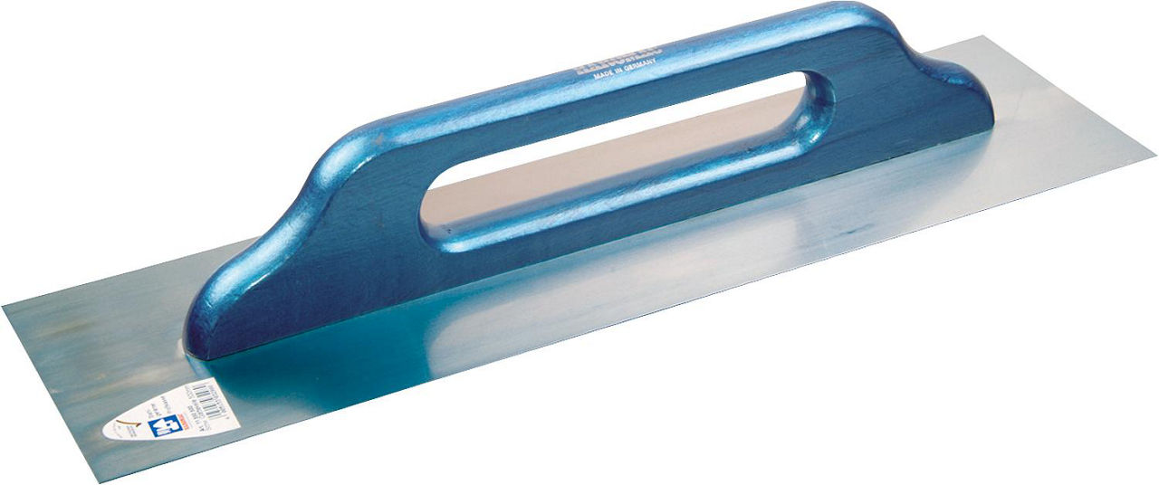 Schweizer Glättekelle HAROMAC 500x130mm rostfrei blaues Heft Schweizer Glättekelle HAROMAC 500x130mm rostfrei blaues Heft
