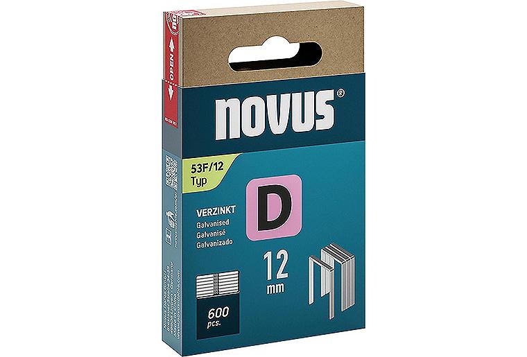 Flachdrahtklammer Novus Typ F 53F/12 verzinkt VPE: 600 Stück Flachdrahtklammer Novus Typ F 53F/12 verzinkt VPE: 600 Stück
