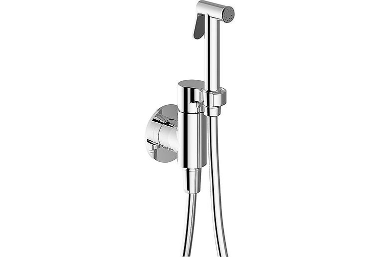 Intim Hygiene-Dusch-Mischer-Set Lissos mit UP-Körper Handbrause, Brauseschlauch und Brausehalter chrom