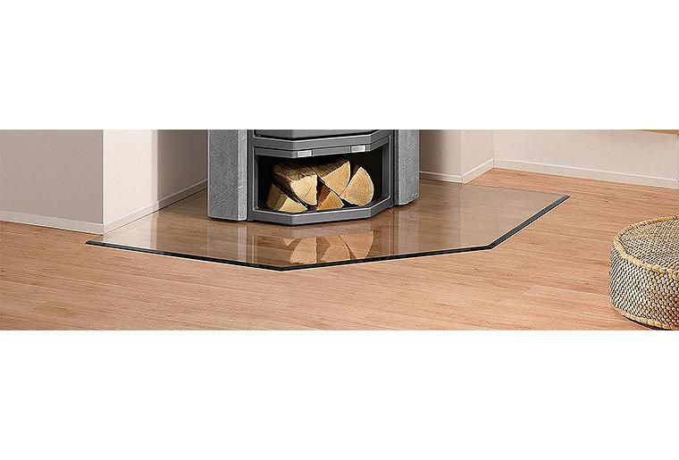 Bodenplatte aus Glas 6mm, für Kaminöfen Bodenplatte aus Glas 6mm, für Kaminöfen