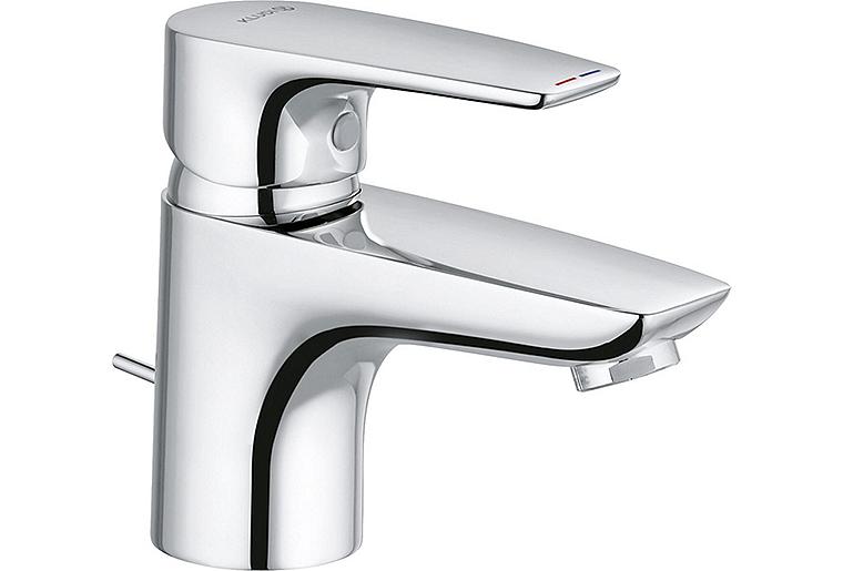 Waschtischmischer KLUDI PURE & SOLID 60mm mit Zugstange- Ablaufgarnitur chrom Waschtischmischer KLUDI PURE & SOLID 60mm mit Zugstange- Ablaufgarnitur chrom
