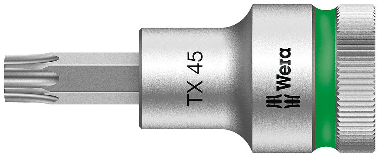 Torx®-Steckschlüsseleinsatz Wera 8767 C HF Bitnuss mit 1/2"-Antrieb, kurz, mit Haltefunktion, T45 x 60 mm