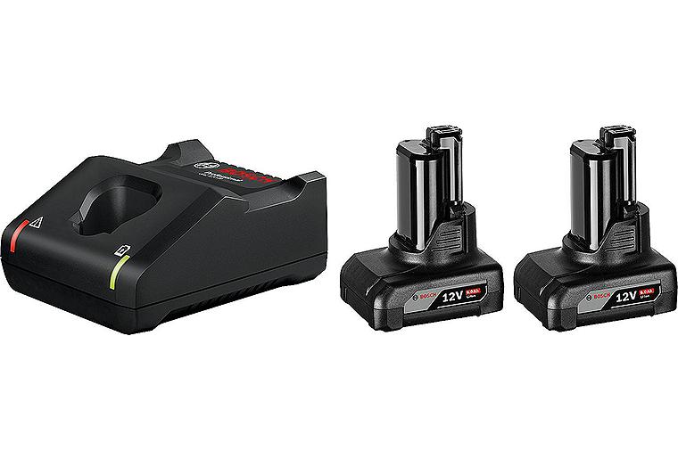 Akku-Set BOSCH 12V mit 2x 6,0 Ah Akkus und Ladegerät
