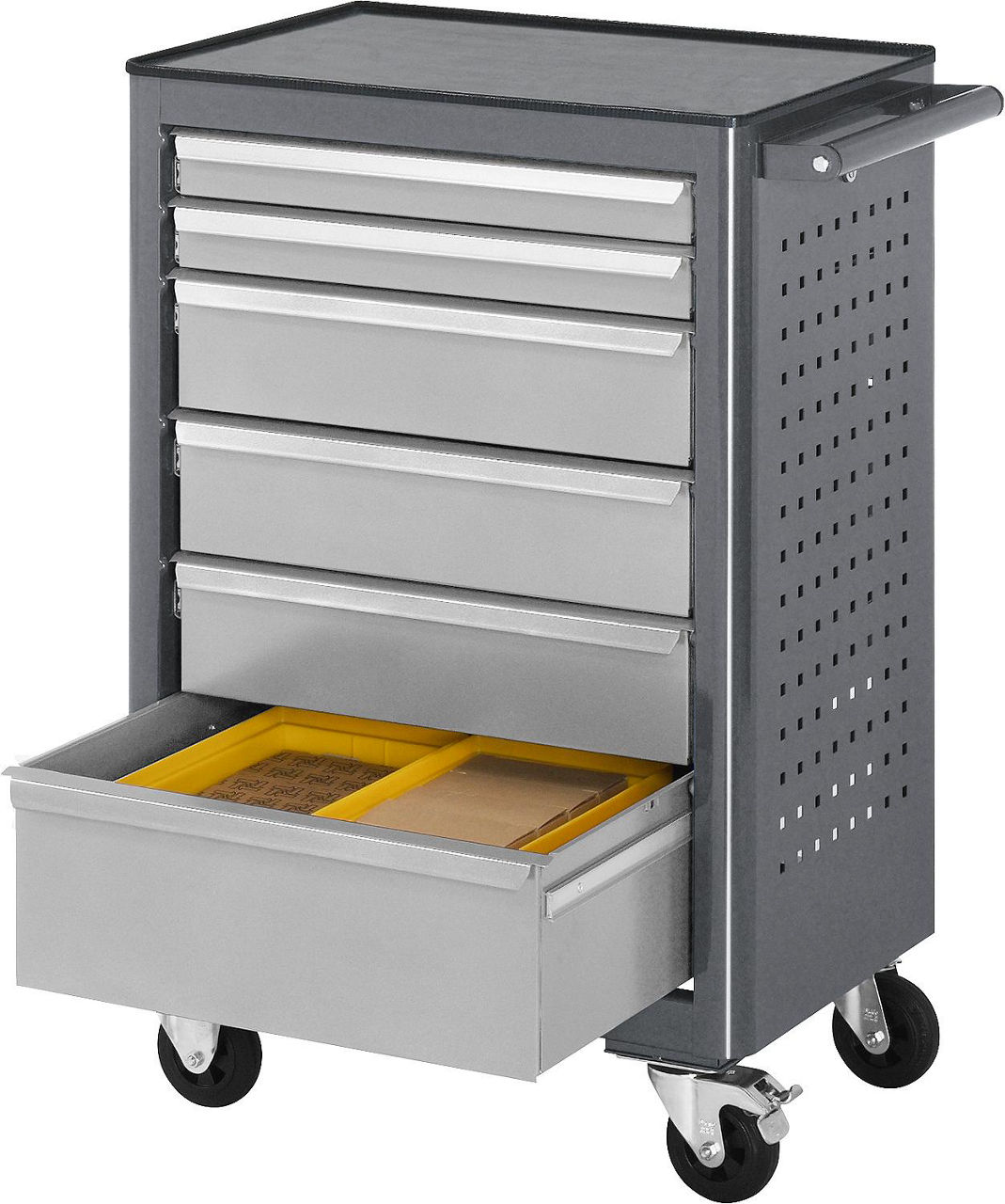 Rollwerkbank RAU 6030 Serie Basic mit ABS-Verbundplatte, 675 x 950 x 450 mm Rollwerkbank RAU 6030 Serie Basic mit ABS-Verbundplatte, 675 x 950 x 450 mm