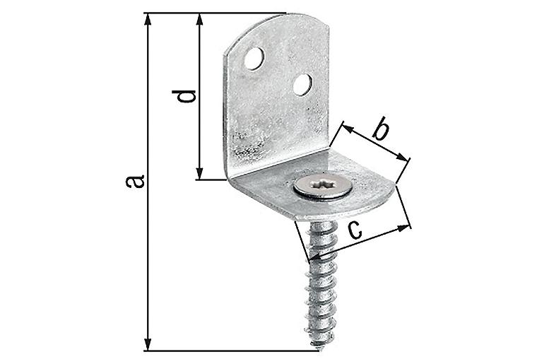 Flechtzaunhalter L-Form, 83x32mm, edelstahl Flechtzaunhalter L-Form, 83x32mm, edelstahl
