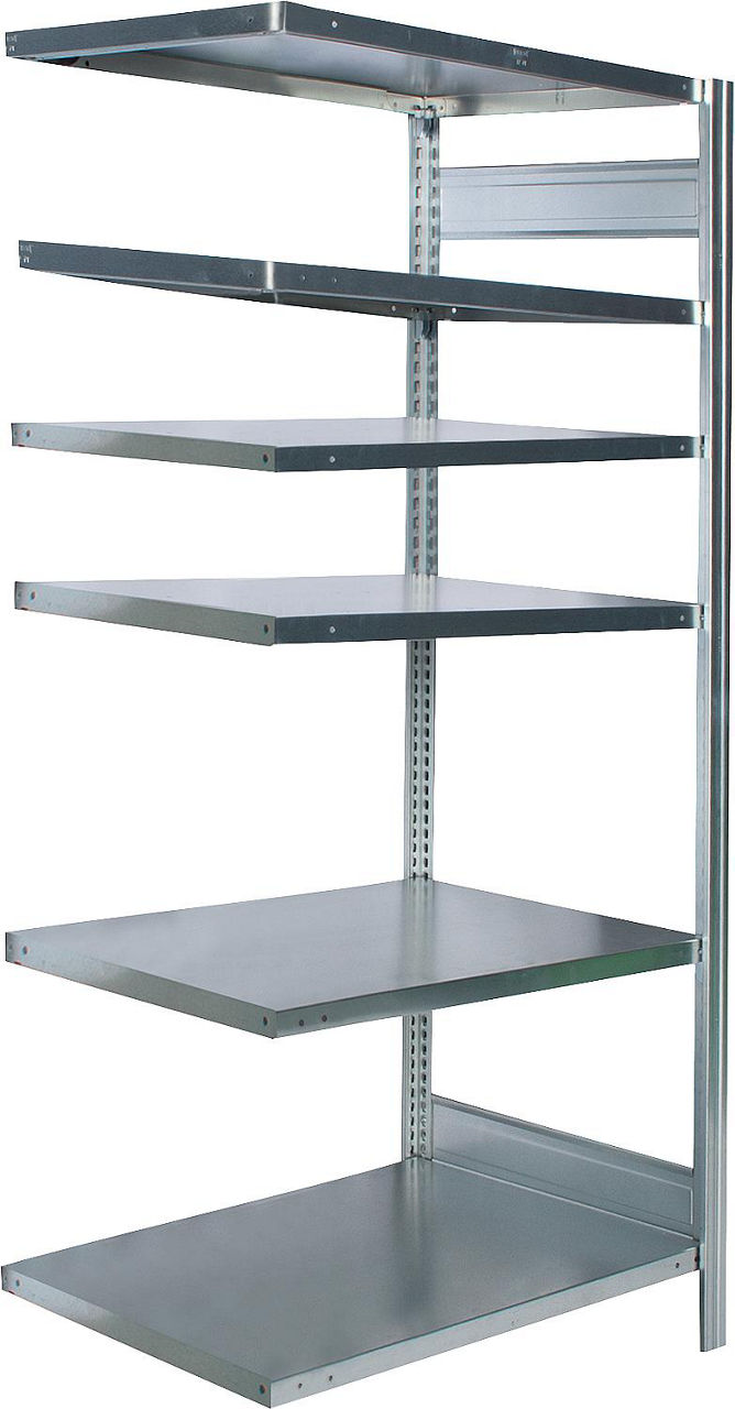 Anbauregal BERT mit 6 Stahlfachböden Feldlast 2000Kg 2500x875x400mm Anbauregal BERT mit 6 Stahlfachböden Feldlast 2000Kg 2500x875x400mm