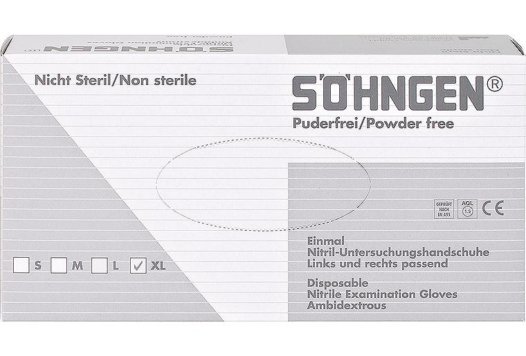 Nitril Schutzhandschuhe blau PUDERFREI, Größe XL VPE = 100 Stück