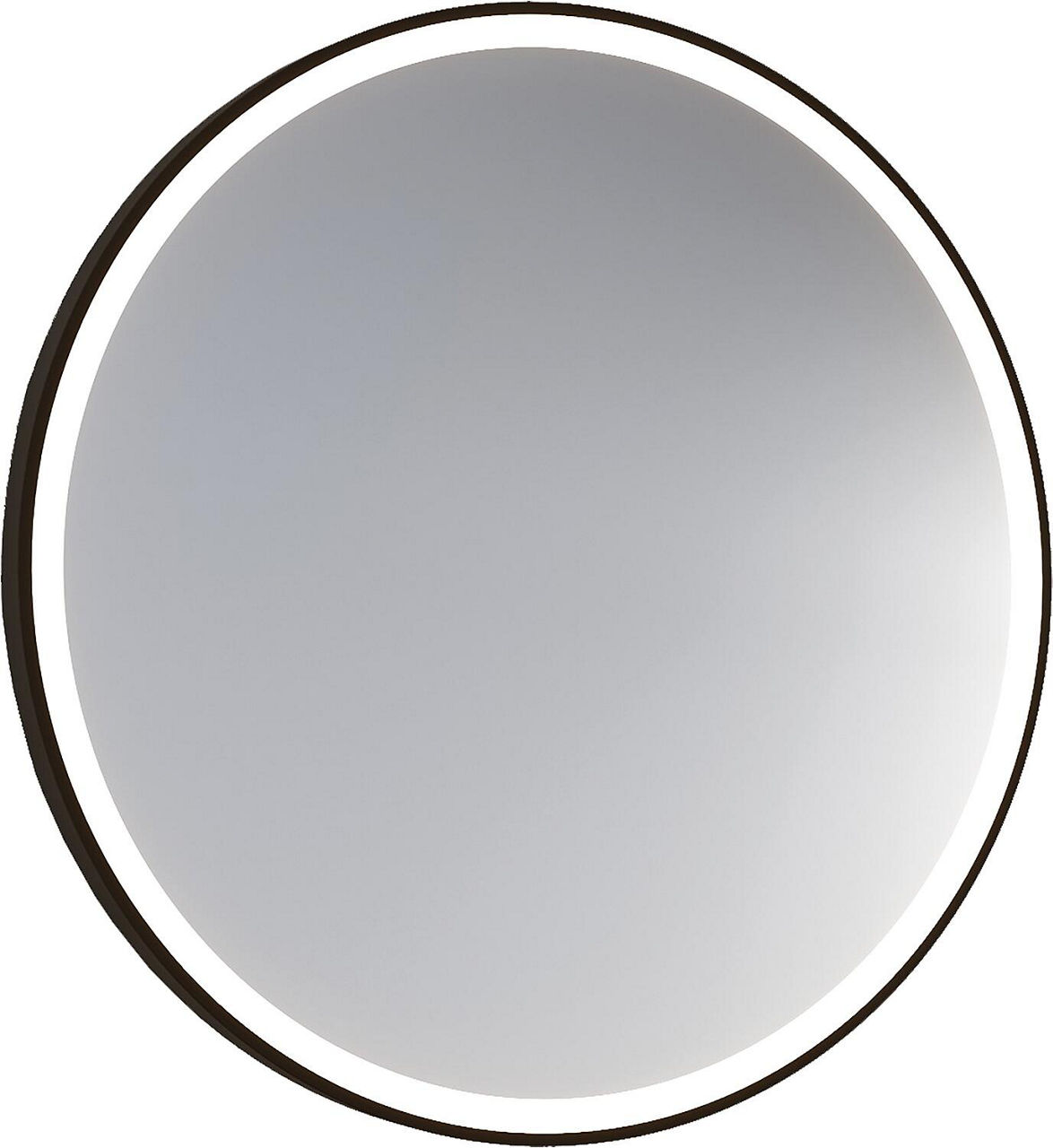 LED-Spiegel Aulielva m. Touch-Schalter, m. schwarzem Rahmen, Front/ Hintergrundbeleuchtung, Ø 500mm LED-Spiegel Aulielva m. Touch-Schalter, m. schwarzem Rahmen, Front/ Hintergrundbeleuchtung, Ø 500mm