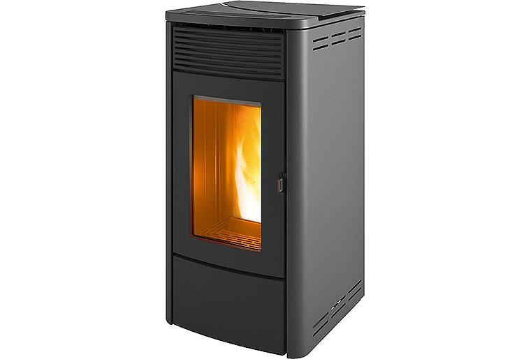 Pelletofen MCZ Tecla Air 6 R, Grundgerät mit Verkleidung Silber Metall, 6,3 KW Pelletofen MCZ Tecla Air 6 R, Grundgerät mit Verkleidung Silber Metall, 6,3 KW