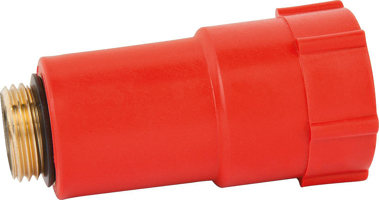 Baustopfen 3/4" mit Messinggewinde rot Baustopfen 3/4" mit Messinggewinde rot