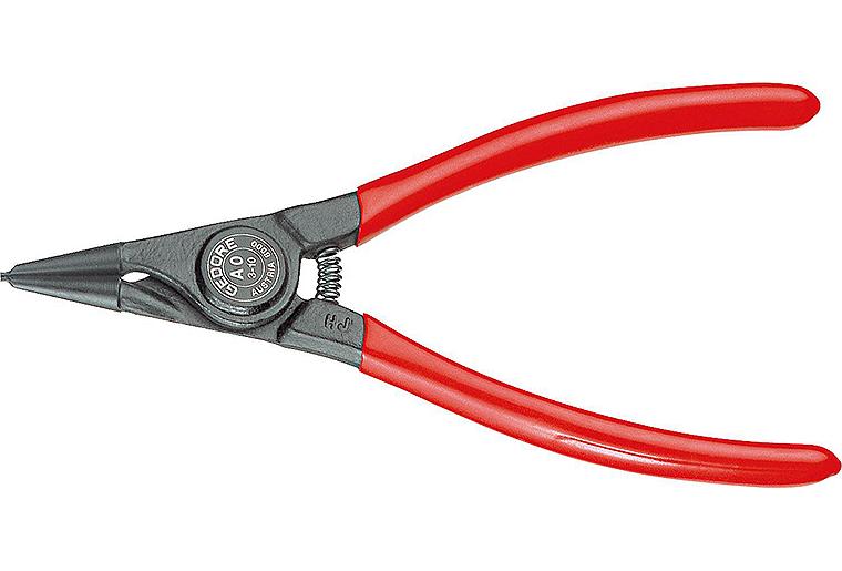 Montagezange GEDORE für Außensicherungsringe Länge 182mm gerade Backen