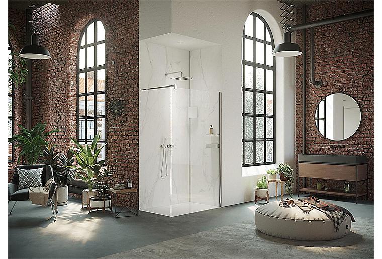 Walk-In Glasduschwand Hüppe Select+ mit Wandprofil-Set, BxHxT:790-810x2000x8 mm ETC silber matt Walk-In Glasduschwand Hüppe Select+ mit Wandprofil-Set, BxHxT:790-810x2000x8 mm ETC silber matt