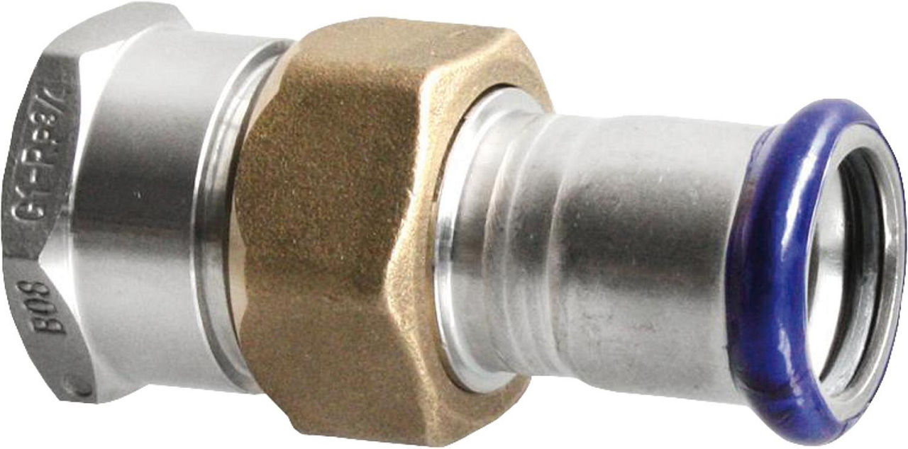 Edelstahl Pressfitting M-Kontur Durchgangsverschraubung, (i/IG), 54 mm x 2" Edelstahl Pressfitting M-Kontur Durchgangsverschraubung, (i/IG), 54 mm x 2"
