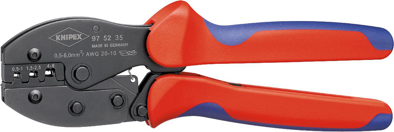 Crimpzange PreciForce verwendbar für unisolierte offene Steckverbinder Länge 220mm 0,5-6,0mm² Crimpzange PreciForce verwendbar für unisolierte offene Steckverbinder Länge 220mm 0,5-6,0mm²
