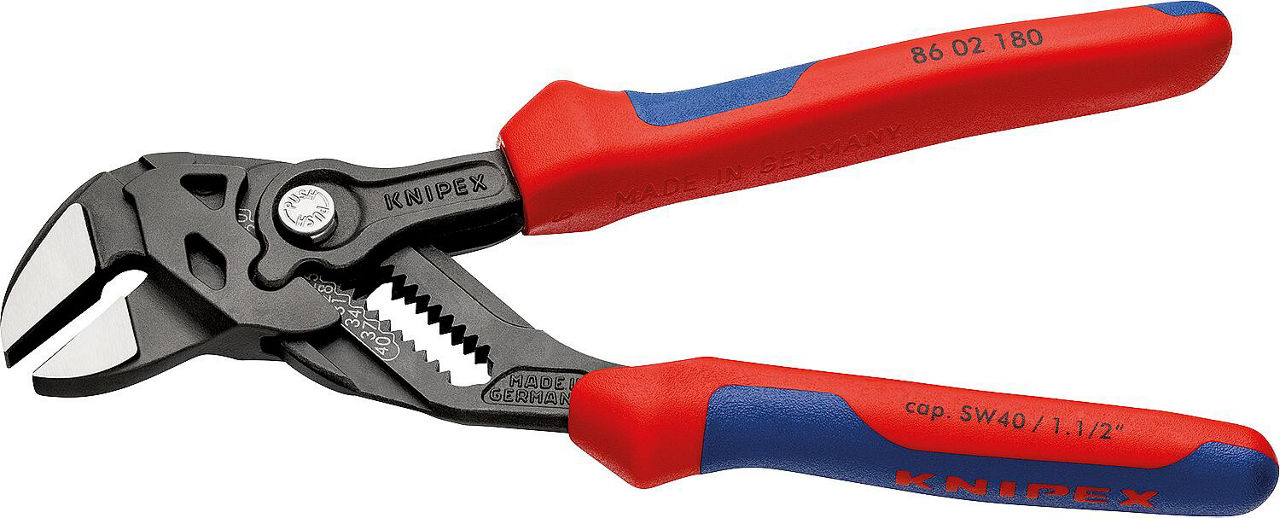 Zangenschlüssel KNIPEX brüniert L=180 mm mit Mehrkomponenten-Griff Zangenschlüssel KNIPEX brüniert L=180 mm mit Mehrkomponenten-Griff