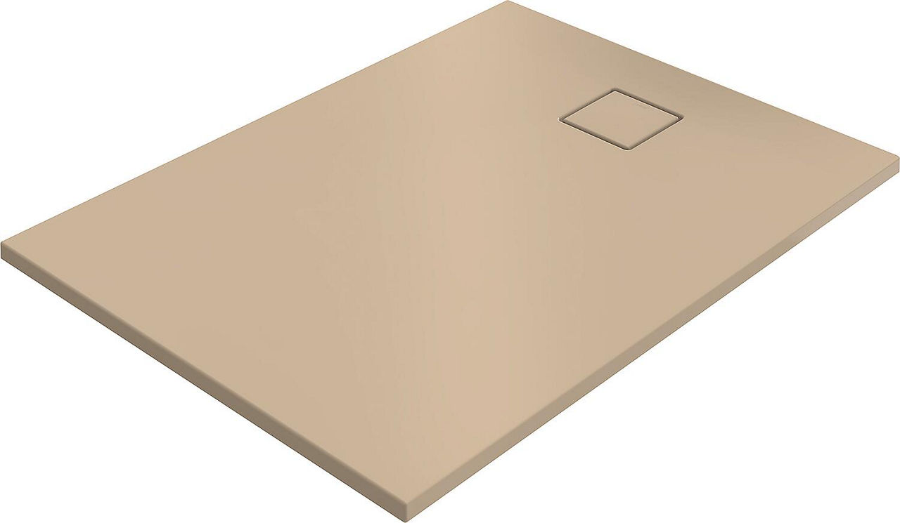 Duschwanne Hüppe EasyFlat Mineralguss 1600x52x800 mm Ablauf:kurze Seite, beige matt Duschwanne Hüppe EasyFlat Mineralguss 1600x52x800 mm Ablauf:kurze Seite, beige matt