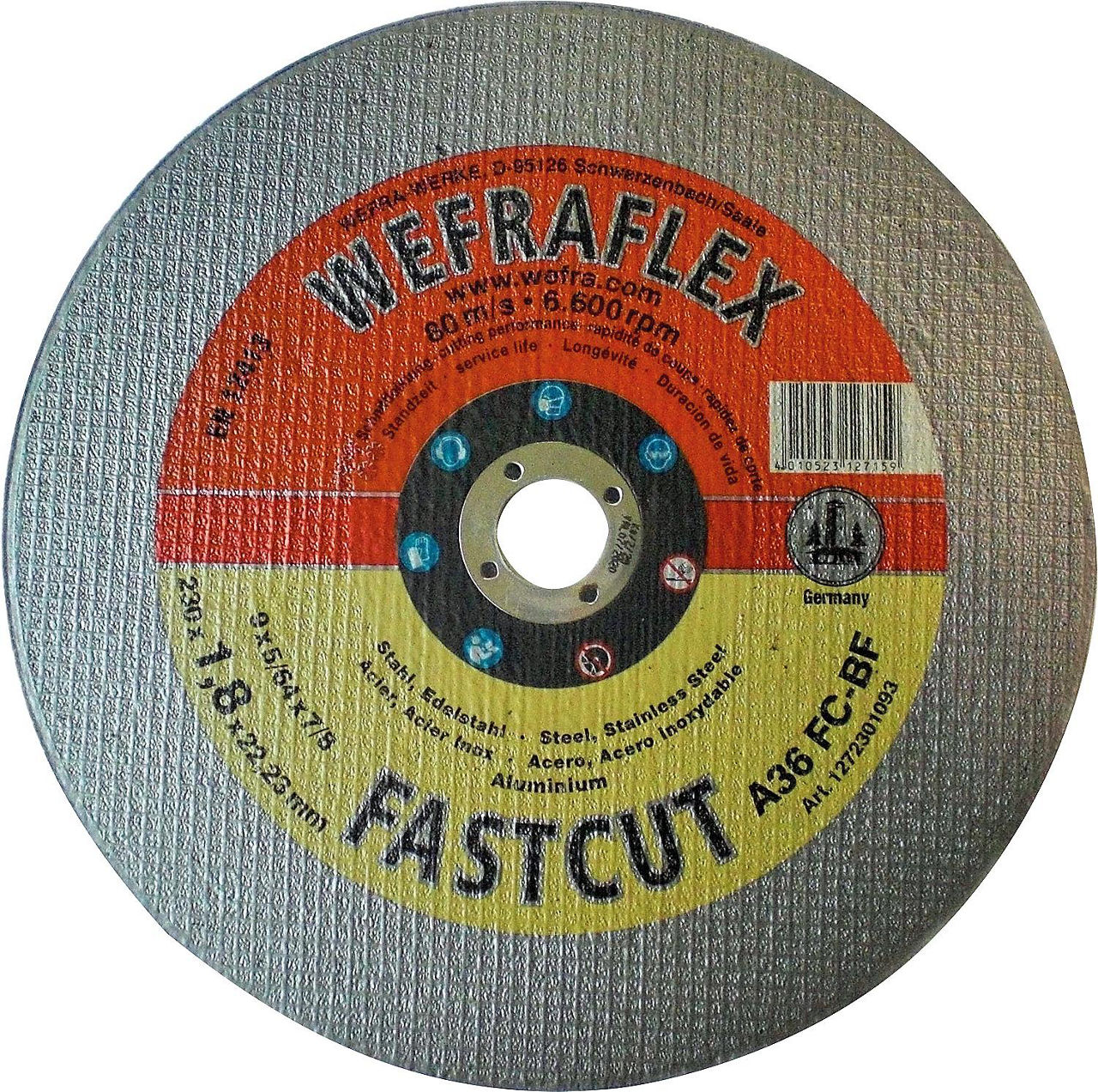 Trennscheibe Fastcut gerade für Metall 230 x 1,8 x 22 mm Trennscheibe Fastcut gerade für Metall 230 x 1,8 x 22 mm
