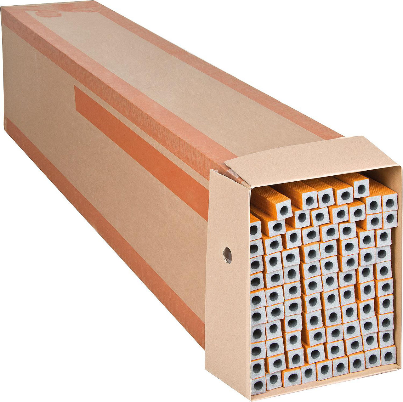 Isolierschlauch exzentrisch 18 x 9mm, Länge: 2m, 120 Meter PE-XT mit Schutzhaut orange Isolierschlauch exzentrisch 18 x 9mm, Länge: 2m, 120 Meter PE-XT mit Schutzhaut orange