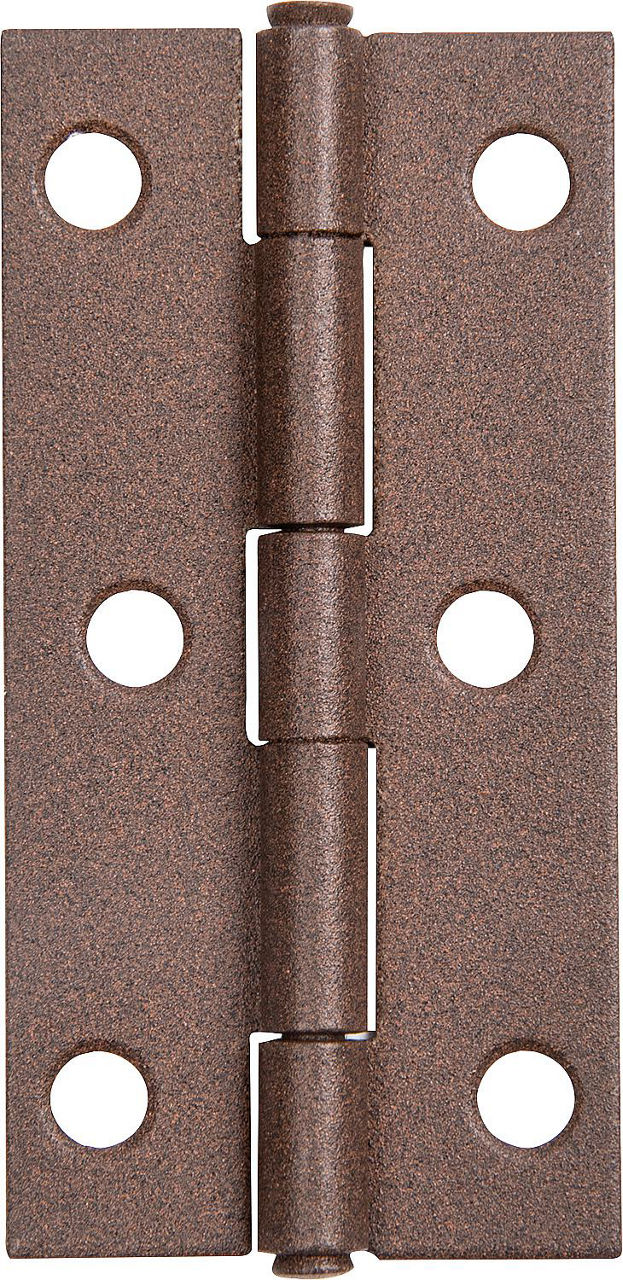 Scharnier DURAVIS® 80 x 40 x 1,25 mm, Material: Stahl, blau verzinkt, Oberfläche: rostbraun, mit vernietetem Edelstahlstift Scharnier DURAVIS® 80 x 40 x 1,25 mm, Material: Stahl, blau verzinkt, Oberfläche: rostbraun, mit vernietetem Edelstahlstift