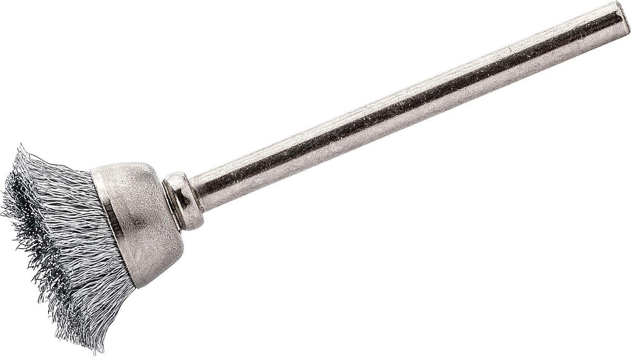 Topfbürsten Edelstahldraht gewellt 0,10mm Ø 15mm 3mm Schaft
