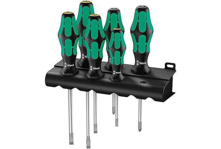Schraubendreher-Satz Wera 334/355 SK/6 Rack, Kraftform Plus, 6-teilig
