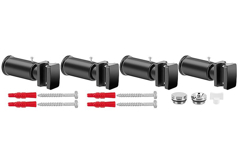 Halterungsset für Handtuchheizkörper ALBA Schwarz