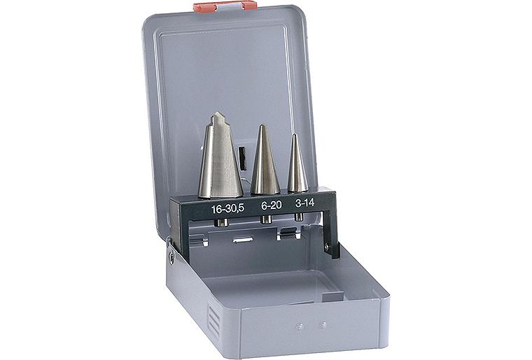 ALPEN HSS Blechschälbohrersatz Ø 3-30 mm, 3-teilig ALPEN HSS Blechschälbohrersatz Ø 3-30 mm, 3-teilig