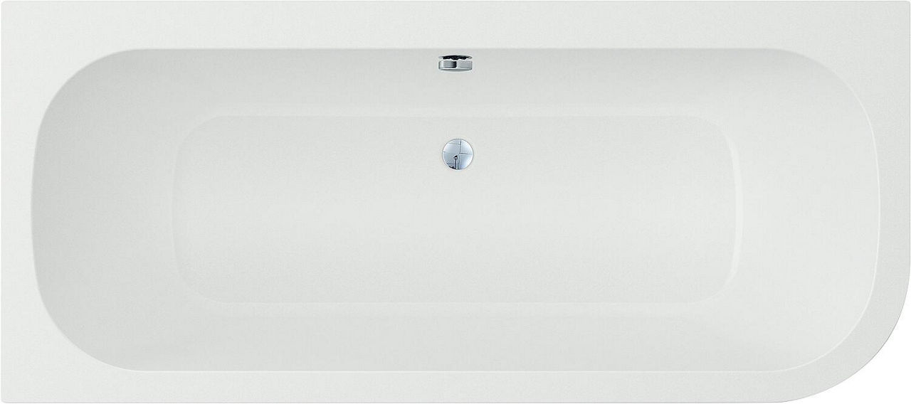 Eck-Badewanne Loup BxHxT:1800x580x800 mm Rundung rechts ohne Ablaufganitur mit Überlaufloch, Acryl weiß Eck-Badewanne Loup BxHxT:1800x580x800 mm Rundung rechts ohne Ablaufganitur mit Überlaufloch, Acryl weiß